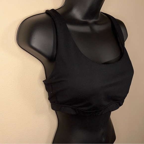 LARGE VICTORIAS SECRET BLACK BRALETTE CASUAL LINED WIREFREE STRAPPY BACK ACCENT - Picture 4 of 11